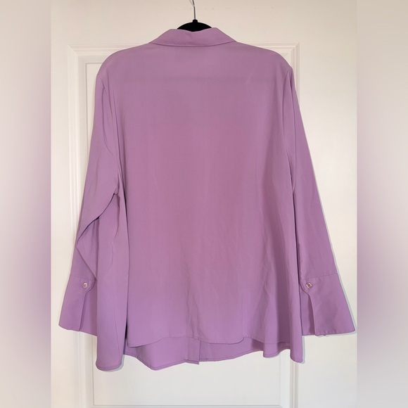 Maggie Barnes Purple Button Down Shirt - Picture 4 of 6